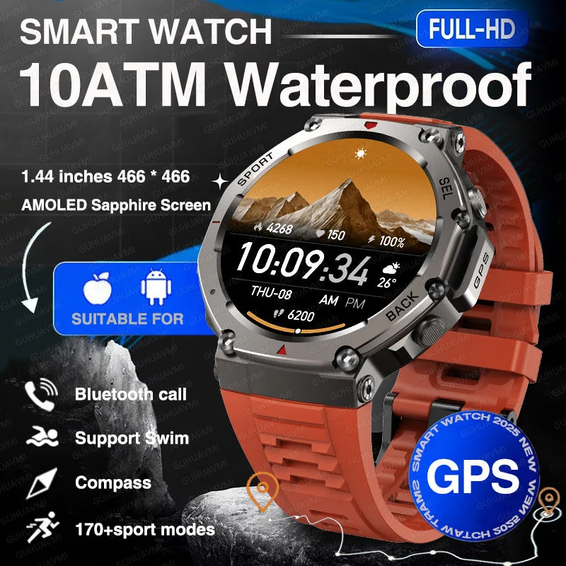 2025 New Military Bluetooth Call Smart Watch