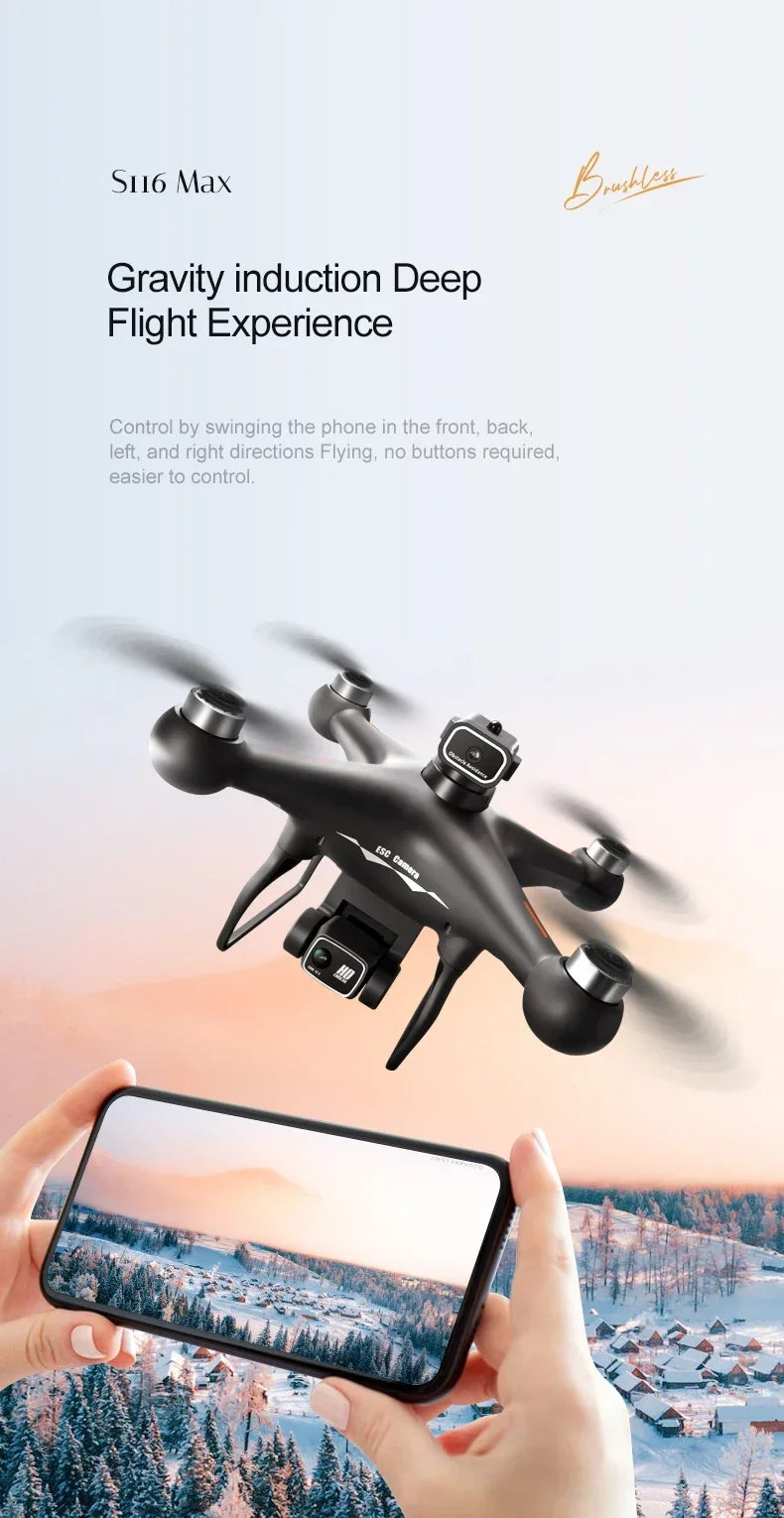 S116 MAX Drone Professional with 3 Batteries 8K
