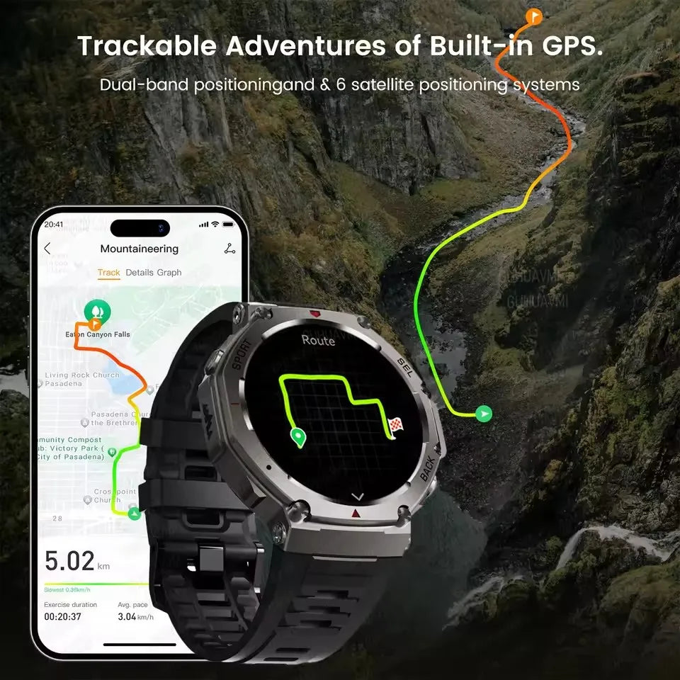 2025 New Military Bluetooth Call Smart Watch