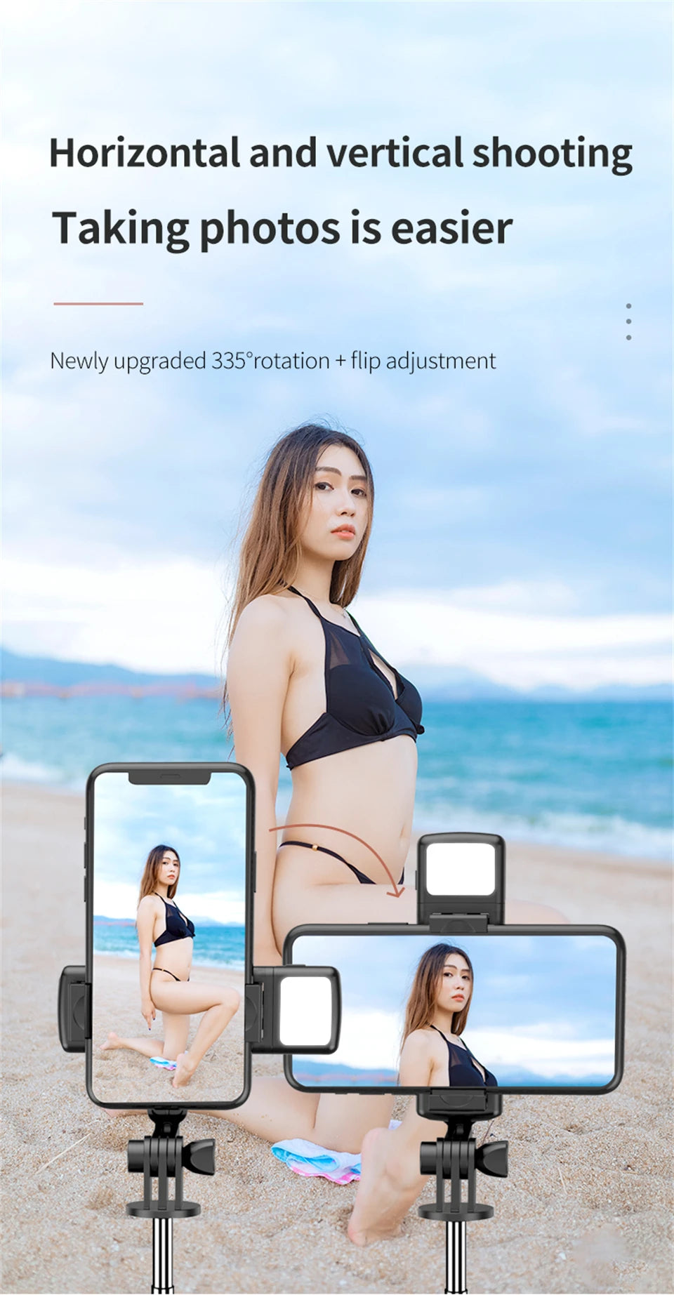 FANGTUOSI Wireless Bluetooth Selfie Stick Mobile