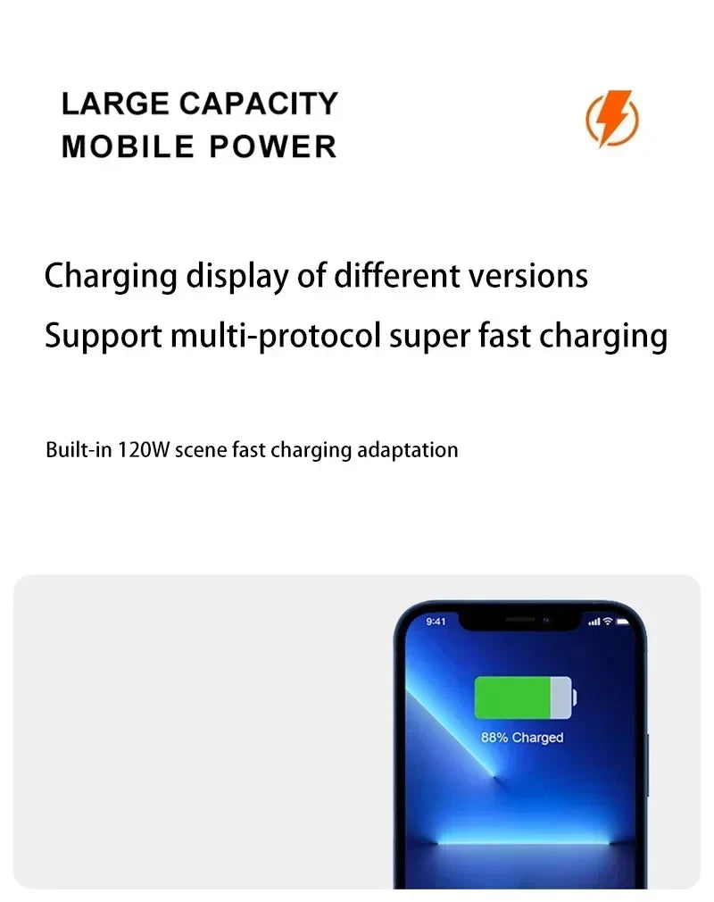 200000mAh Portable Power Bank External Battery