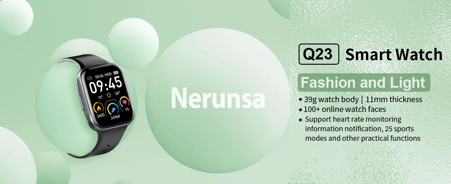 Nerunsa Smart Watch, 1.69" HD Touch Screen
