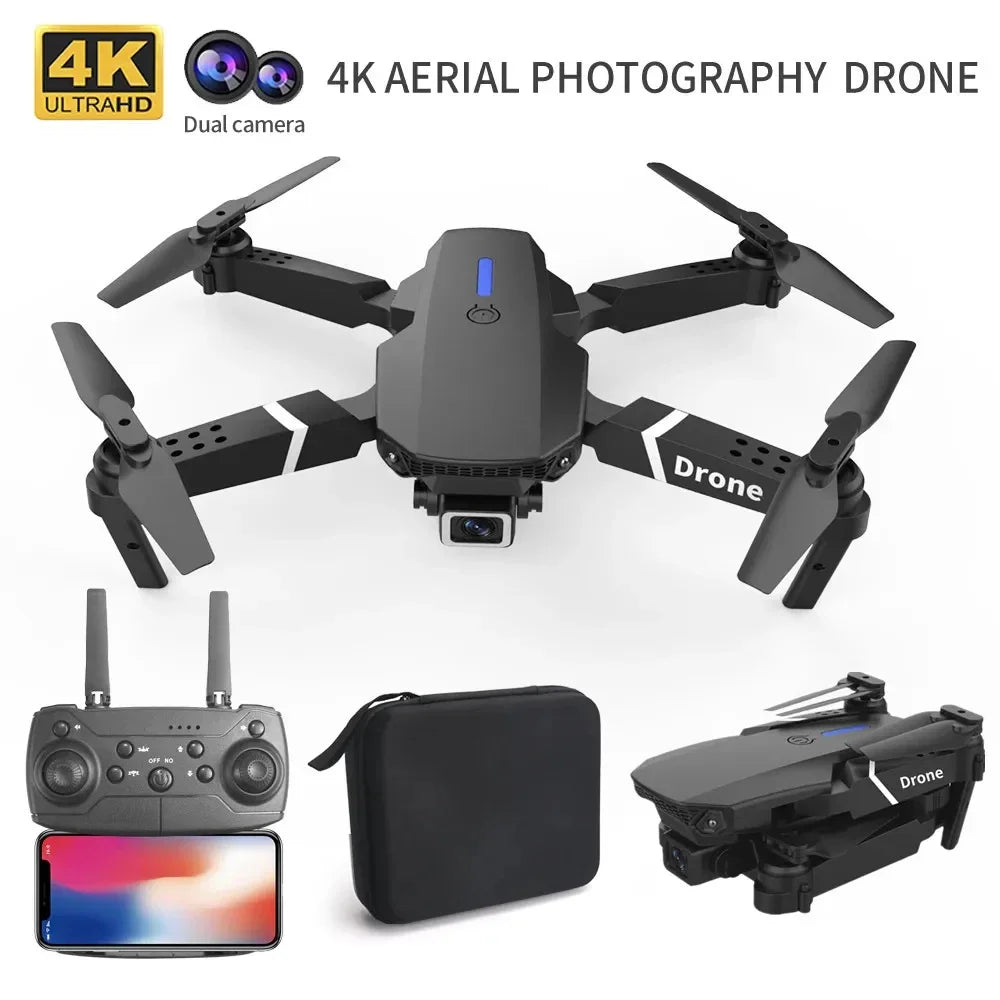 Professional Drone E88 4K Wide-Angle HD 1080P