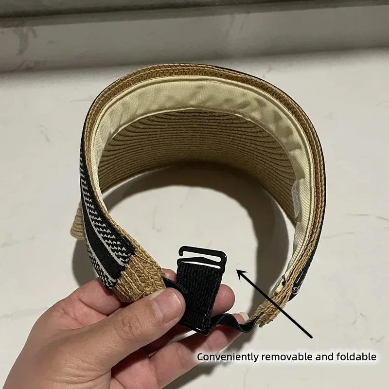 Fashion sun hat, straw hat, beach duckbill hat