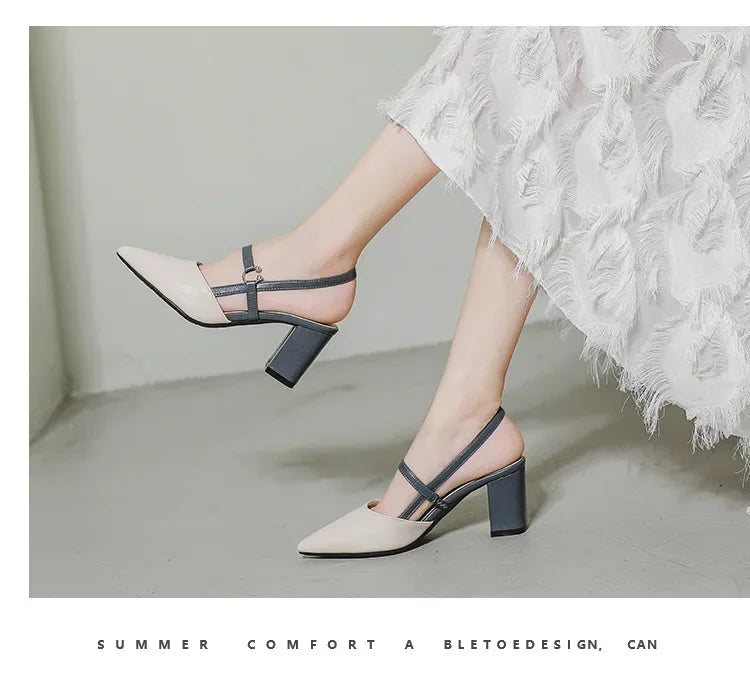 Shoes for Pumps Summer Elegant Chunky High