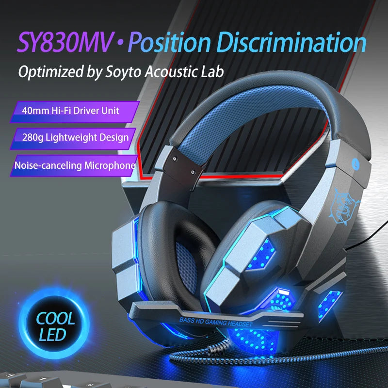 JBJW Esports Gaming Headphone LED Lighting HD